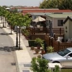 Mobile home decking example in Spain. Image twelve