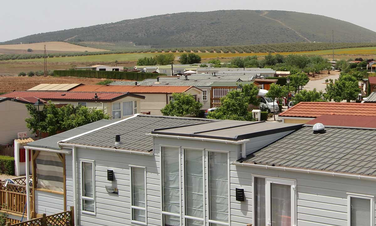 Mobile home park in Spain street view. Image nine