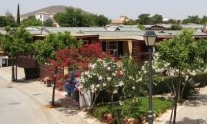 Mobile home decking example in Spain. Image nine
