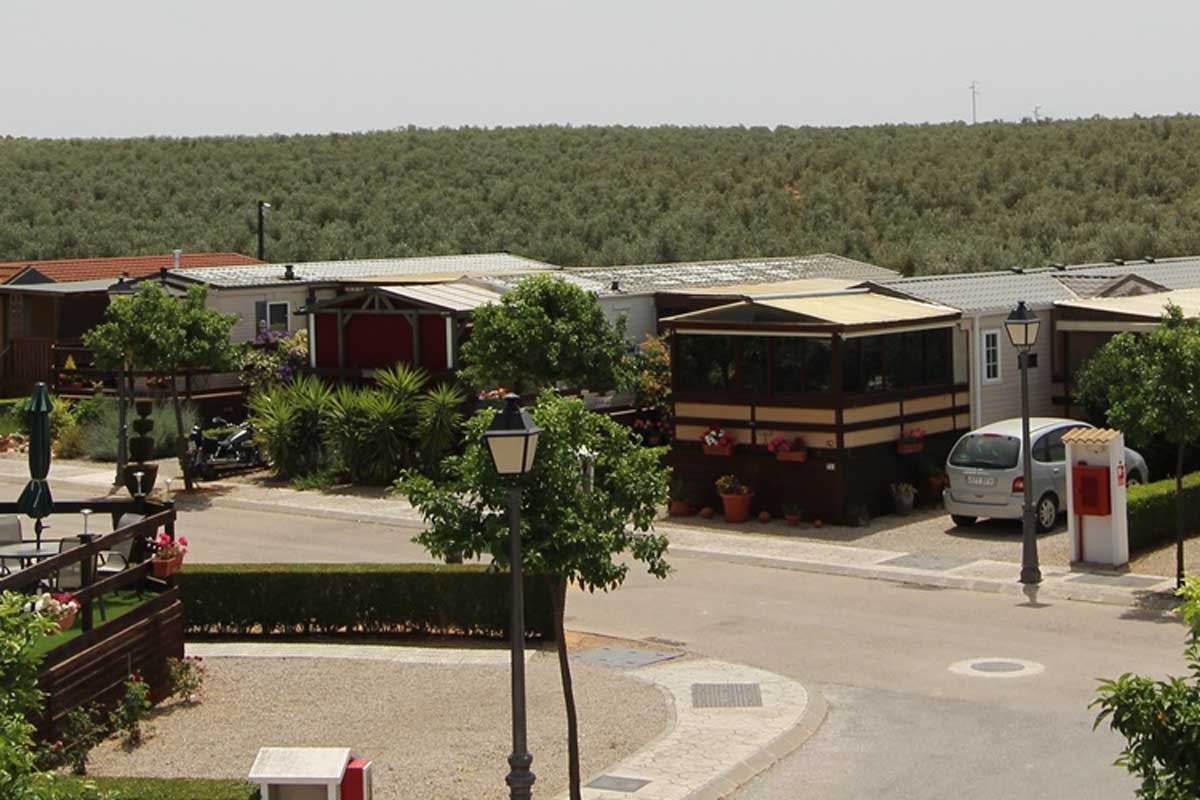 Mobile home park in Spain street view. Image two