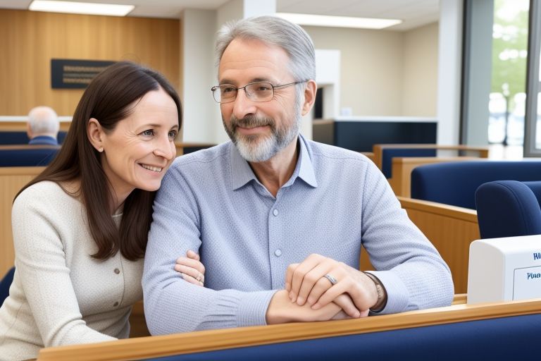 Couple in a bank