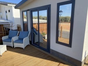 154LP Alhambra Park Home | Image of the front of the home from the decking