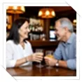 Couple in a local bar